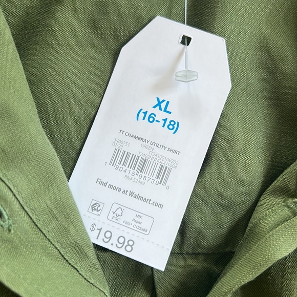 XL tie waist blouse, brand new, never worn. - Picture 2 of 2